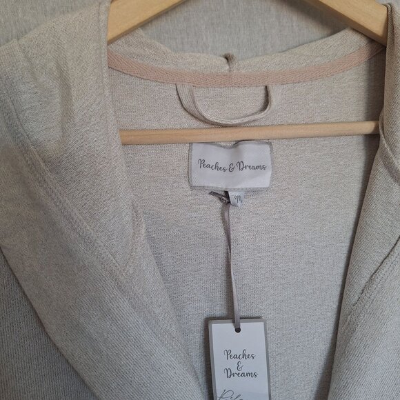 NWT Peaches & Dreams Ultra Soft Stretch Long Hooded Robe Size M/L Cozy Warm Comf - Picture 4 of 8